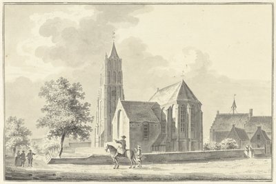 ヒューケロムの教会と市庁舎 作： Pieter Jan van Liender