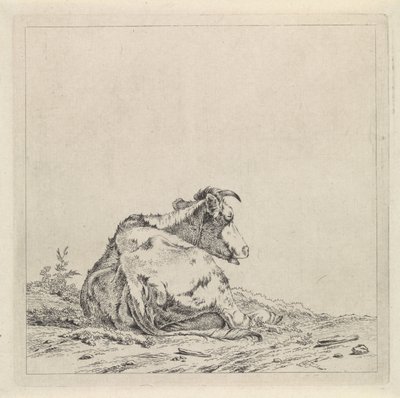 横になっている牛のいる風景 作： Pieter Janson