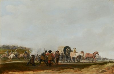 陸軍輸送船団の待ち伏せ、1631年 作： Pieter Jansz Post