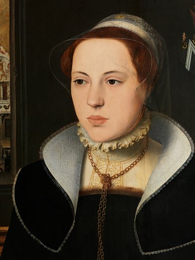 Detalhe do retrato de Jacquemyne Buuck 作： Pieter Jansz. Pourbus