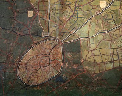 ブルージュの自由の地図（キャンバスに油彩） 作： Pieter Jansz. Pourbus
