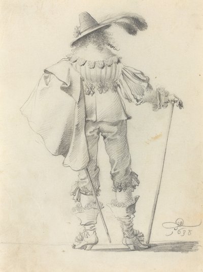 後ろから見た紳士 作： Pieter Jansz Quast