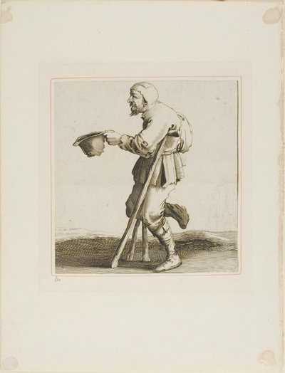 施しを乞う哀れな乞食』（T is al verwart-gaernより）（もう紛らわしい。 作： Pieter Jansz. Quast