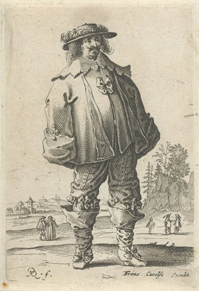 流行の服を着た男 作： Pieter Jansz Quast