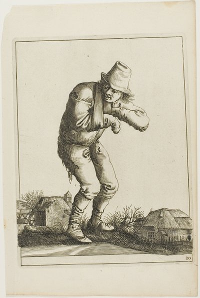 T is al verwart-gaern』の『Tramp with a Sling』（もう紛らわしい）。 作： Pieter Jansz. Quast