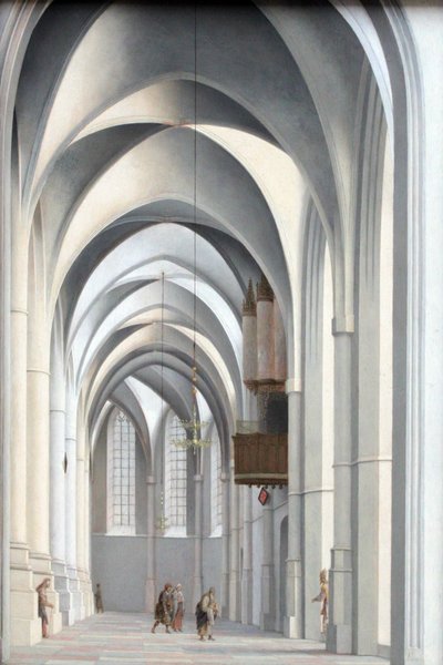 ハーレムのセント・バーヴォの聖歌隊席の眺め 作： Pieter Jansz. Saenredam