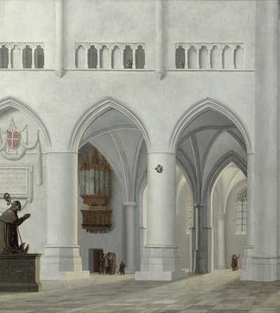 聖バーヴォ教会の内部、ハールレム、1630 作： Pieter Jansz Saenredam