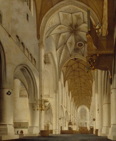 ハールレムの聖バーフ教会の内部 作： Pieter Jansz Saenredam