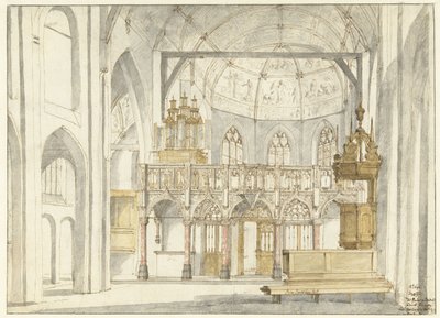 Sint-Petruskerk、スヘルトーヘンボスの合唱団の眺め 作： Pieter Jansz Saenredam