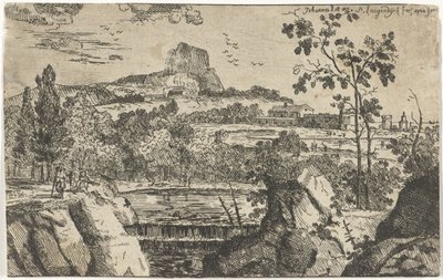滝のある山岳風景 作： Pieter Langendijk (I)