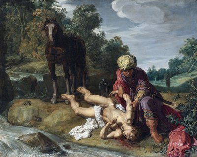 善きサマリア人」（Pieter Pietersz Lastman (1583-1633) の絵画、1612年頃 - 油彩・キャンバス 作： Pieter Lastman