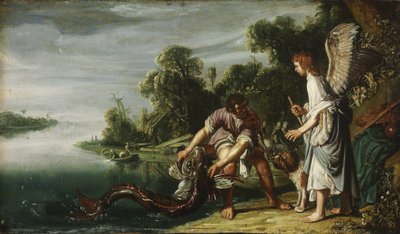 魚と天使とトビアス 作： Pieter Lastman