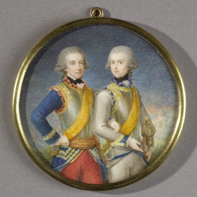 ウィレム フレデリック (1772-1843)、オレンジ ナッソー公、弟のウィレム ジョージ フレデリック (1774-99) と 作： Pieter Lesage