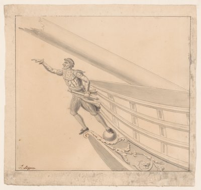 双眼鏡を持った男の表札 作： Pieter Luypen (signed by artist)