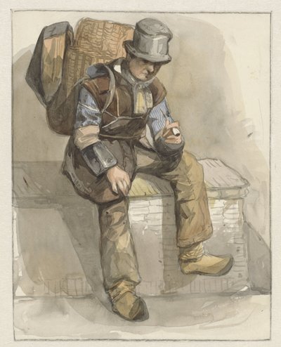 座っている行商人 作： Pieter Marinus van de Laar (attributed to)