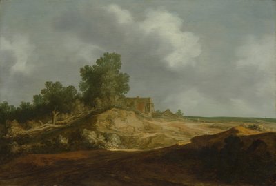 コテージのある風景、1629年。 作： Pieter Molijn