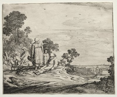 農民のいる風景、1626年。 作： Pieter Molyn