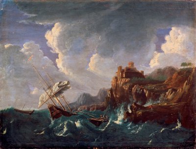 「嵐の海」、17世紀。 作： Pieter Mulier the Younger