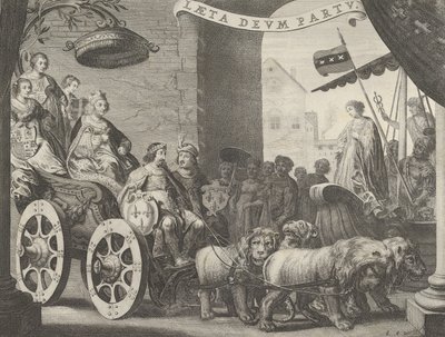 プレート 5a: ベレシンシアとしてのマリー ド メディチ、Caspar Barlaus、Medicea Hospes、1638 より。 作： Pieter Nolpe