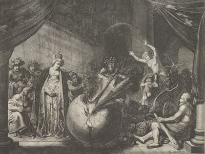 プレート 9: フランスの不協和音に関する寓意、カスパー・バルレウス、メディケア オスペス、1638 年より。 作： Pieter Nolpe