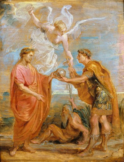 コンスタンティウスがコンスタンティヌスを後継者に任命、1622年 作： Peter Paul Rubens