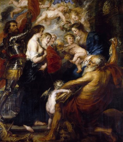 聖人との聖母、1634年。 作： Peter Paul Rubens