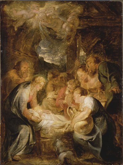 羊飼いの崇拝、1615-1616。 作： Pieter Paul Rubens