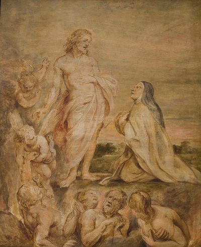 アビラの聖テレサのビジョン、c。 1635年。 作： Pieter Paul Rubens
