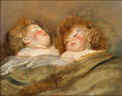 2つの眠っている子供 作： Peter Paul Rubens