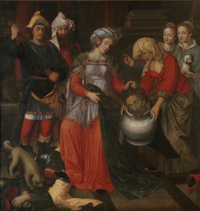 キュロスの首を受け取るトミュリス、1610年。 作： Pieter Pieters