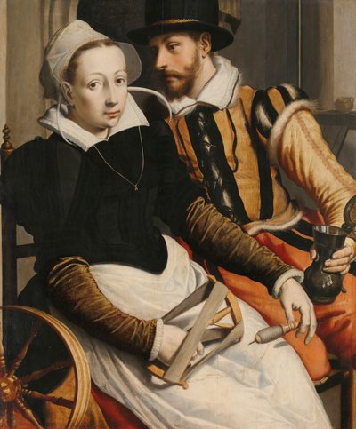 糸車の男女 糸車の男女 作： Pieter Pietersz. (I)