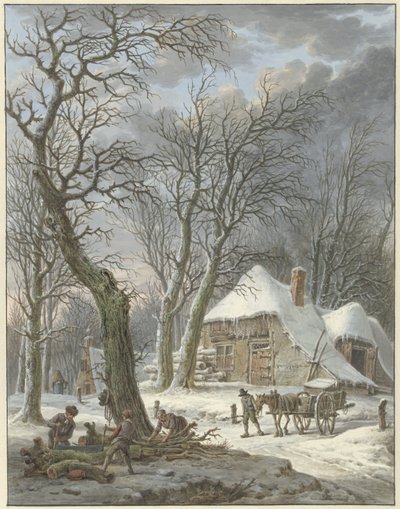 冬の風景 作： Pieter Pietersz. Barbiers