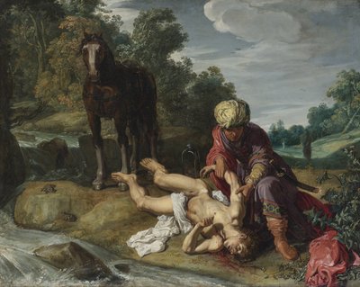 良きサマリア人、c。 1612 作： Pieter Pietersz. Lastman