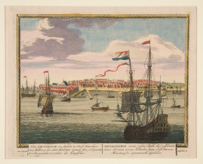 ニューアムステルダム、北アメリカの都市ニューホランド、マンカッタン島: namaels New York 作： Pieter Schenck I