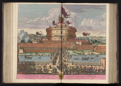 Engelenburcht aan de rivier de Tiber te Rome 最高の聖アンジェリ城 (すなわちミカエリス) (...) (オブジェクトのタイトル) 作： Pieter Schenk (I)