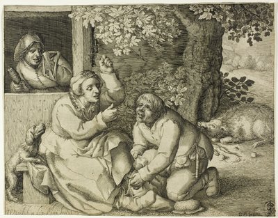 夫婦喧嘩の寓意 作： Pieter Serwouters
