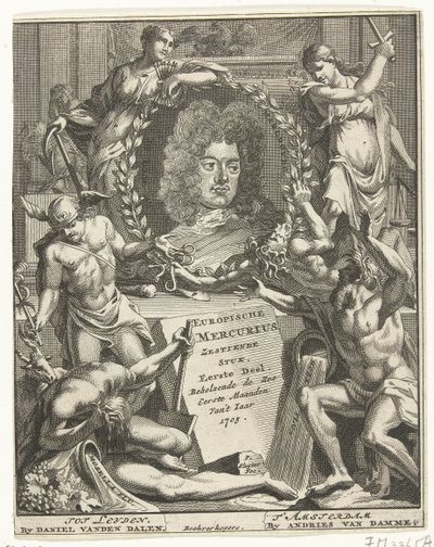 ヨーロッパ水星のタイトル ページ、1705 年 作： Pieter Sluyter
