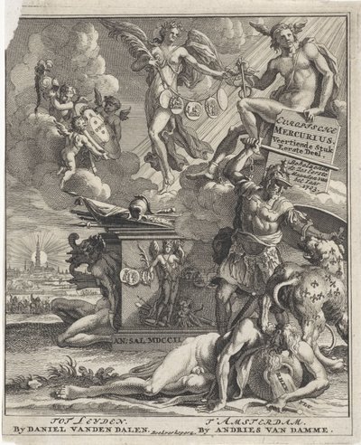 タイトルページ: ヨーロッパのメルクリウス、第 14 部、第 1 部、1703 年 作： Pieter Sluyter