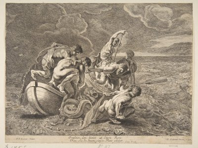 魚の奇跡のドラフト、1595-1657。 作： Pieter Soutman