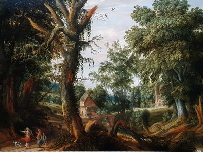 人物のいる森の風景 作： Pieter Stalpaert