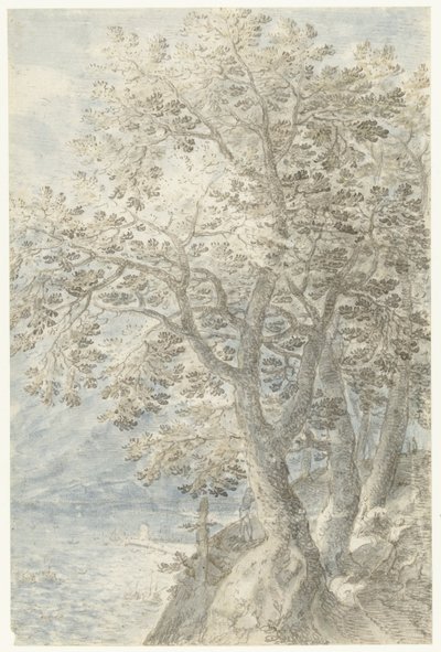 険しい岩肌の木々 作： Pieter Stevens (I)