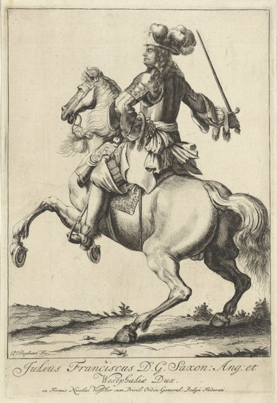 ザクセン ラウエンブルクのユリウス フランスの騎馬像 作： Pieter Stevens (vermeld in 1689)