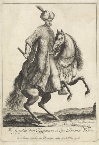 トルコ軍の大宰相カラ・ムスタファの騎馬像 作： Pieter Stevens (vermeld in 1689)