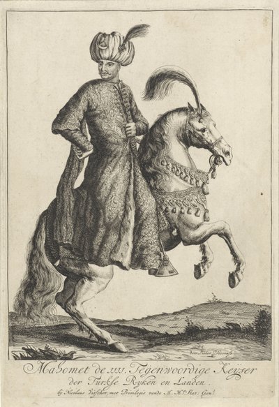 オスマン帝国のスルタン、メフメト 4 世の騎馬像 作： Pieter Stevens (vermeld in 1689)