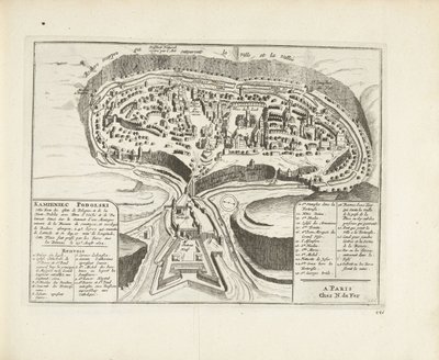 Kamyanets-Podilsky、1726年の地図 作： Pieter Van der Aa