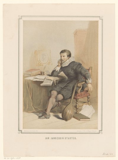 Jan Janszoon スターターのデスクで 作： Pieter Wilhelmus van de Weijer