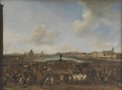 ドフィネ広場から見たパリの景色 作： Pieter Wouwerman