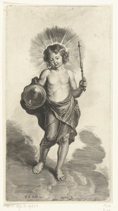 地球儀と王笏を持つキリストの子 作： Pieter de Bailliu (I) (possibly)