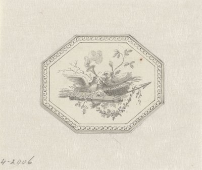 果物を描いた静物画のヴィネット 作： Pieter de Goeje
