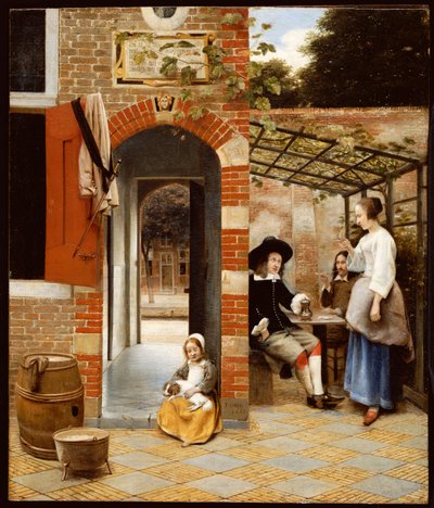 デルフトの家の中庭、1658 作： Pieter de Hooch